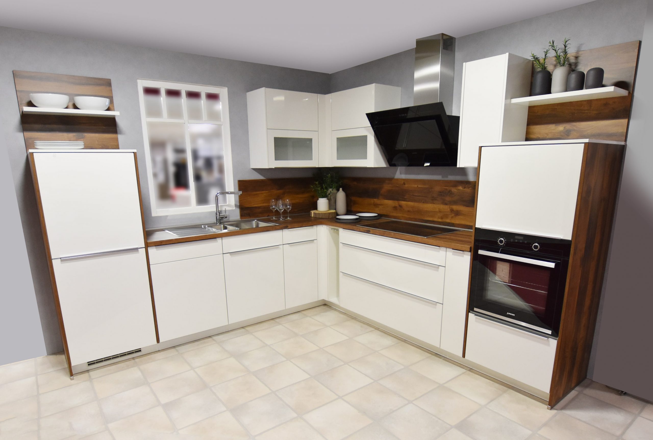 Küche Lux weiß hochglanz - Wohncenter Greifswald