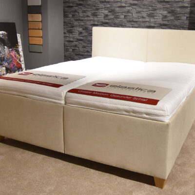 Polsterbett Harmonie creme 180x200 cm modern