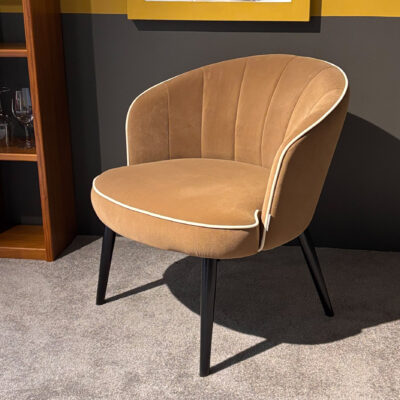 Stuhl Bobby cappuccino Stoff – moderner Esszimmerstuhl