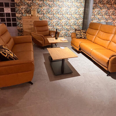 3-Sitzer & 2,5-Sitzer in Leder Vicenza Cognac