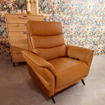 Ledersessel Vicenza Cognac mit Federkern
