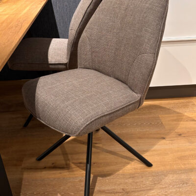 Stuhl Pemba in Cappuccino | Drehstuhl mit Webstoff